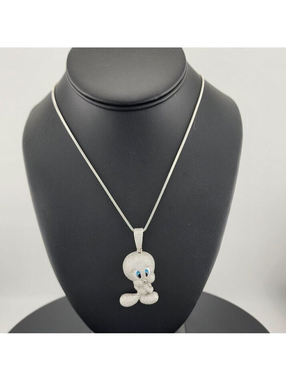 Brand New 925 Silver Tweety Bird Necklace – Cute Cartoon Charm Pendant